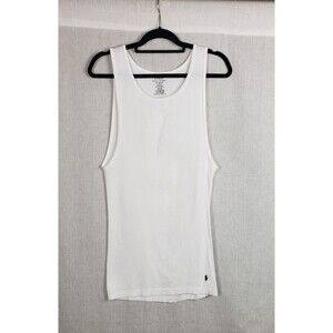 Polo Ralph Lauren Tank Top Tunic Ribbed White Polo Logo 2XL Classic Fit